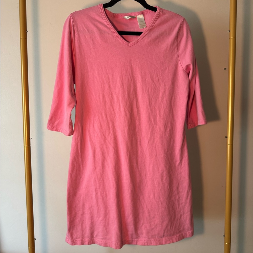3/$10 Pink 3/4 Length V-Neck Women's Dress/Tunic/Sleep Shirt